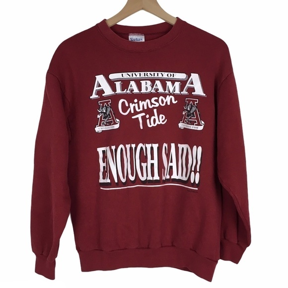 VINTAGE Alabama Sweatshirt Crimson Tide Football Game Day Spirit Size Medium - Picture 1 of 11